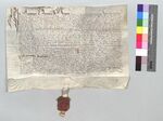 KAE, F.D.1: Spruchbrief betreffend Begleichung Vertrag durch Konrad III. von Hohenrechberg