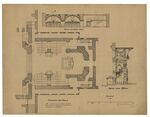 KAE, Plan 2.0573.0003: Grundriss des Chores, Aufriss der linken Wand, Aufriss eines Pfeilers